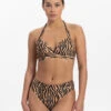 BEACHLIFE Soft Zebra Halter Bikinitop