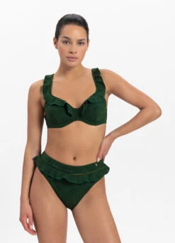 BEACHLIFE Green Embroidery Support Bikinitop
