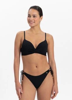 BEACHLIFE Black Swirl Twist Bikinitop