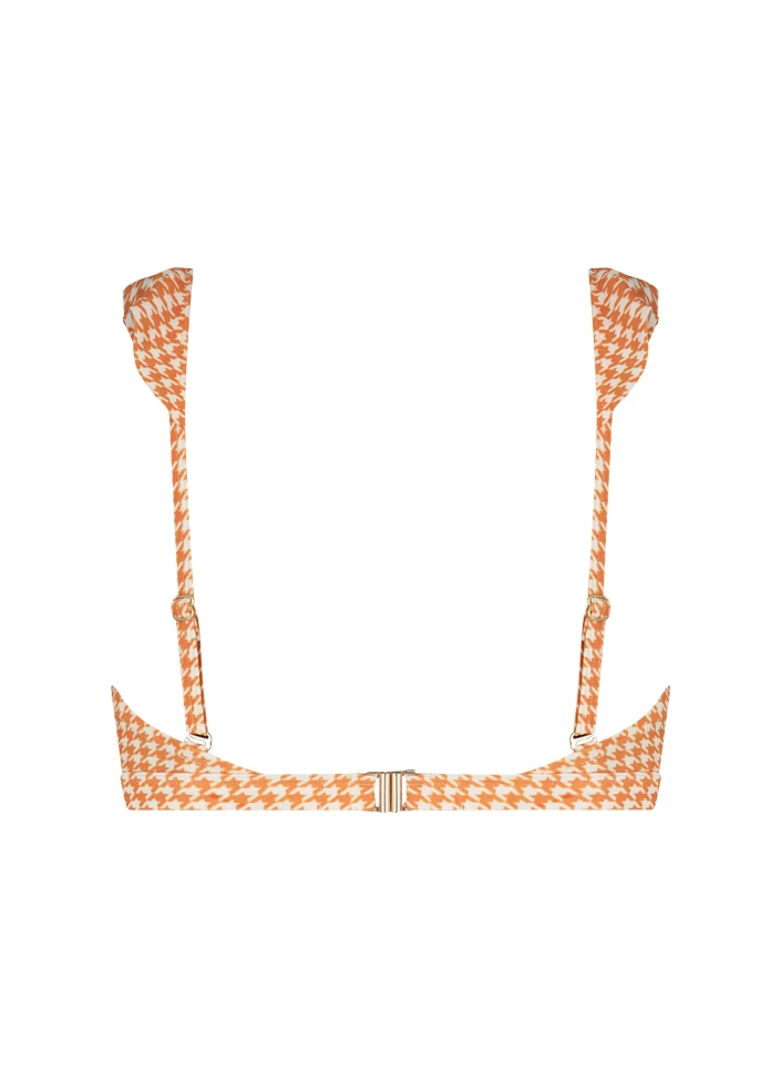 BEACHLIFE Pied De Poule Ruffle Bikinitop 5 BEACHLIFE Pied De Poule Ruffle Bikinitop – Bild 5