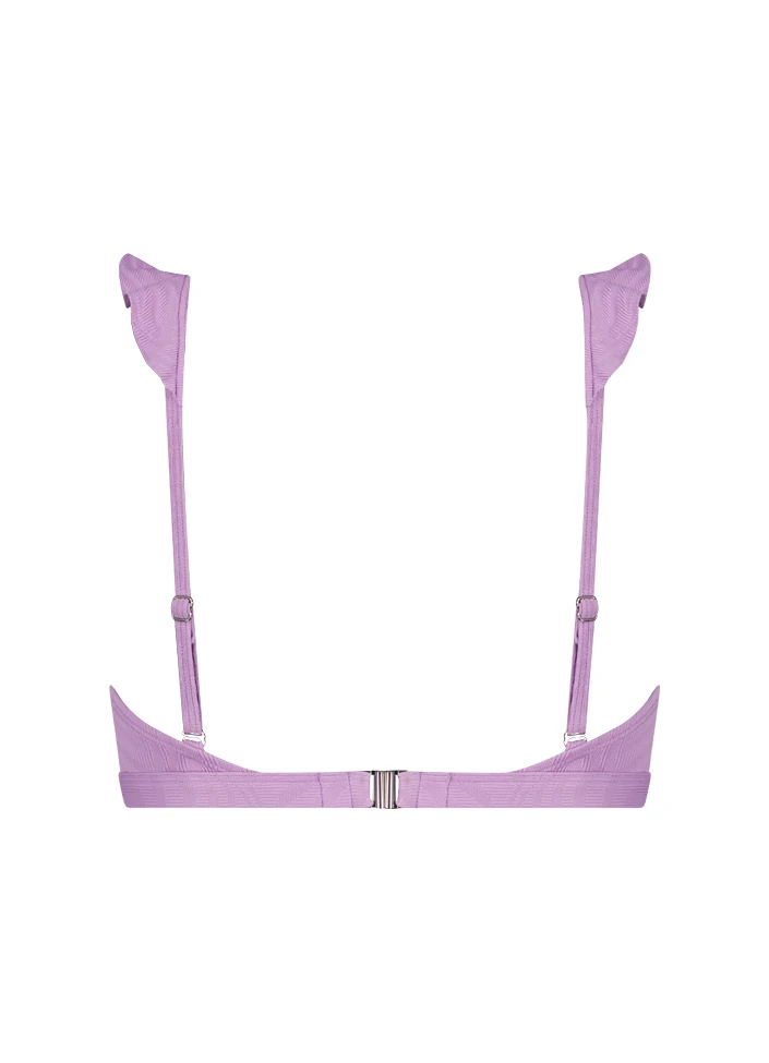 BEACHLIFE Purple Swirl Ruffle Bikinitop 5 BEACHLIFE Purple Swirl Ruffle Bikinitop – Bild 5