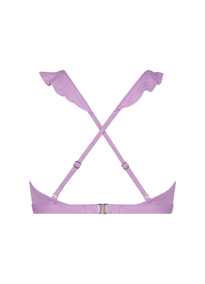 BEACHLIFE Purple Swirl Ruffle Bikinitop 6 BEACHLIFE Purple Swirl Ruffle Bikinitop – Bild 6