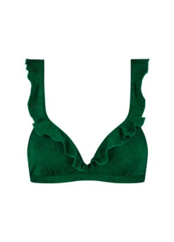 BEACHLIFE Green Embroidery Ruffle Bikinitop -Outlet BEACHLIFE Store 125 717 front