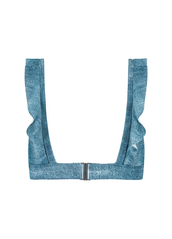 BEACHLIFE Denim Ruches Bikinitop 5 BEACHLIFE Denim Ruches Bikinitop – Bild 5