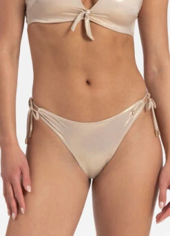 BEACHLIFE Gold Champagne Strik Bikinibroekje