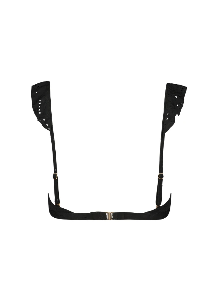 BEACHLIFE Black Embroidery Ruffle Bikinitop 7 BEACHLIFE Black Embroidery Ruffle Bikinitop – Bild 7