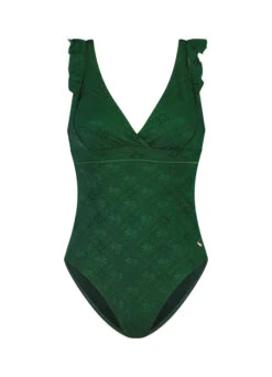 BEACHLIFE Green Embroidery Ruches Badpak 6 BEACHLIFE Green Embroidery Ruches Badpak -Outlet BEACHLIFE Store 301 717 front