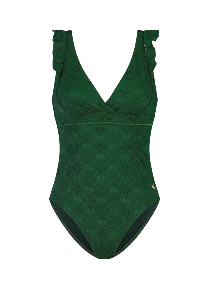 BEACHLIFE Green Embroidery Ruches Badpak 3 BEACHLIFE Green Embroidery Ruches Badpak – Bild 3