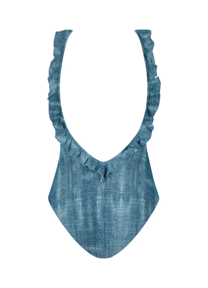 BEACHLIFE Denim Ruffle Badpak 4 BEACHLIFE Denim Ruffle Badpak – Bild 4