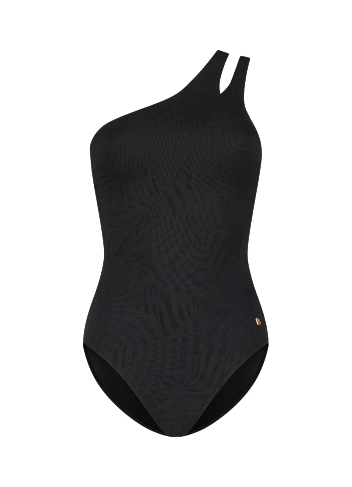 BEACHLIFE Black Swirl One Shoulder Badpak 3 BEACHLIFE Black Swirl One Shoulder Badpak – Bild 3