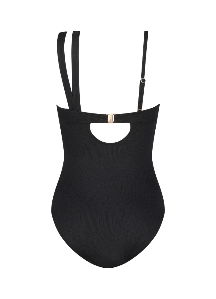 BEACHLIFE Black Swirl One Shoulder Badpak 6 BEACHLIFE Black Swirl One Shoulder Badpak – Bild 6