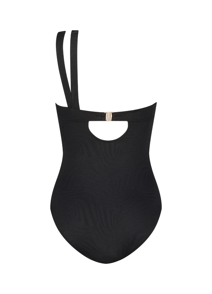 BEACHLIFE Black Swirl One Shoulder Badpak 5 BEACHLIFE Black Swirl One Shoulder Badpak – Bild 5