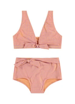 BEACHLIFE Pied De Poule Mini Meisjes Strik Bikiniset