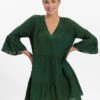 BEACHLIFE Green Embroidery Tuniek