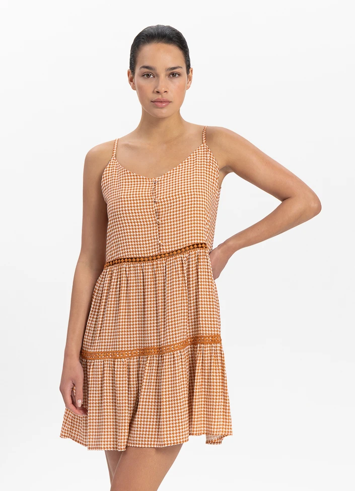 BEACHLIFE Pied De Poule Jurkje 1 BEACHLIFE Pied De Poule Jurkje