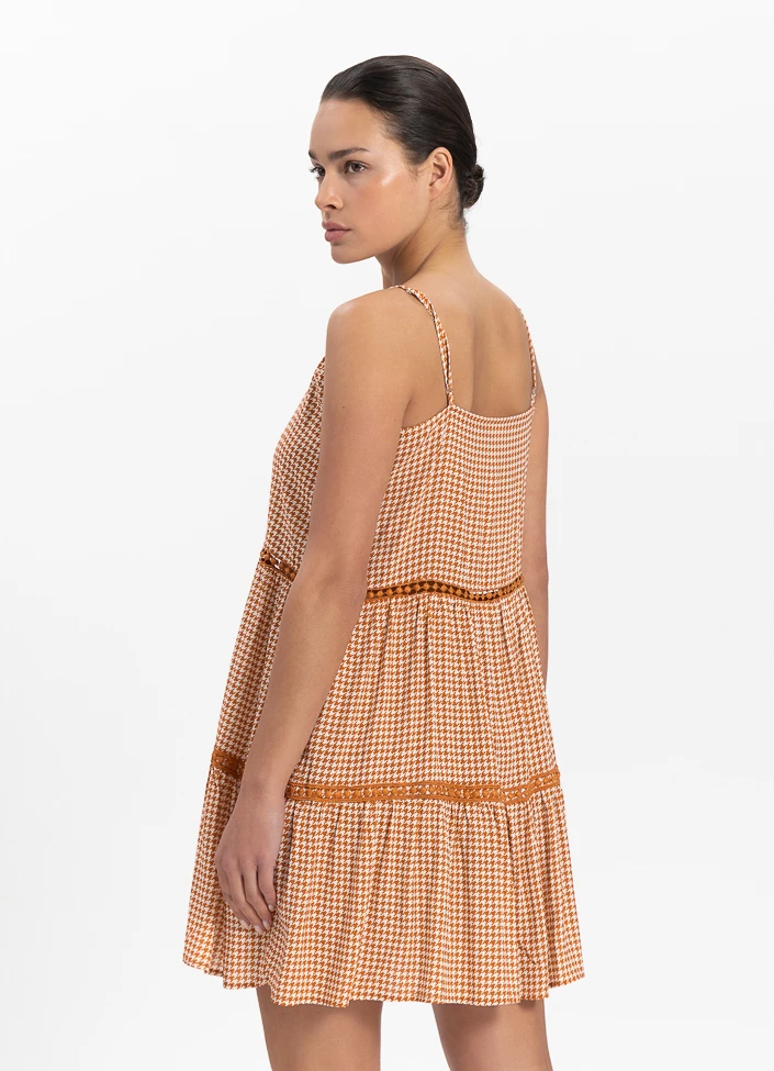 BEACHLIFE Pied De Poule Jurkje 2 BEACHLIFE Pied De Poule Jurkje – Bild 2