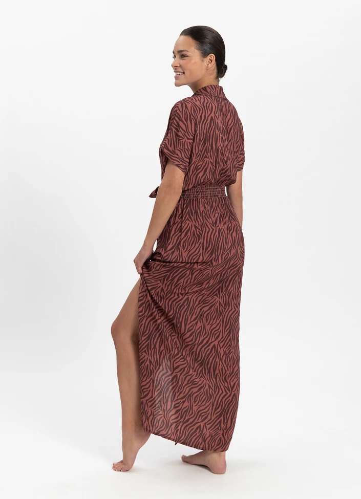BEACHLIFE Zebra Maxi Jurk 2 BEACHLIFE Zebra Maxi Jurk – Bild 2