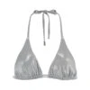 BEACHLIFE Metallic Silver Triangel Bikinitop