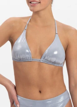 BEACHLIFE Metallic Silver Triangel Bikinitop 5 BEACHLIFE Metallic Silver Triangel Bikinitop -Outlet BEACHLIFE Store monica top zilver uitsnede